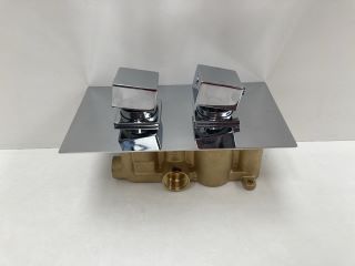 TWIN CONCEALED SHOWER VALVE IN CHROME - RRP £405: LOCATION - RACKING 1