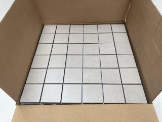 (COLLECTION ONLY) BOX OF 11 SHEETS OF FINO GREY PORCELAIN MOSAIC TILES - RRP £220: LOCATION - RACKING 1