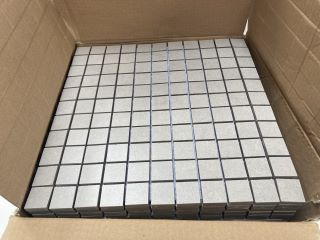 (COLLECTION ONLY) BOX OF 11 SHEETS OF FINO GREY PORCELAIN MOSAIC TILES - RRP £220: LOCATION - RACKING 1