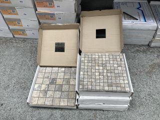 (COLLECTION ONLY) QTY OF NATURAL STONE 305MM SQUARE MOSAIC TILE SHEETS - RRP £400: LOCATION - RACKING 1