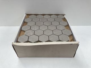 (COLLECTION ONLY) BOX OF 11 SHEETS OF PORCELAIN MOSAIC TILES - RRP £220: LOCATION - RACKING 1