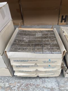 (COLLECTION ONLY) QTY OF NATURAL STONE 305MM SQUARE MOSAIC TILE SHEETS - RRP £400: LOCATION - RACKING 1