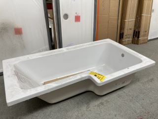 1600 X 850MM NO TH RH OFFSET SHOWER BATH - RRP £389: LOCATION - C1