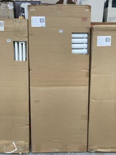 WHITE HORIZONTAL DOUBLE OVAL TUBED RADIATOR 1652 X 635MM - RRP £765: LOCATION - C2