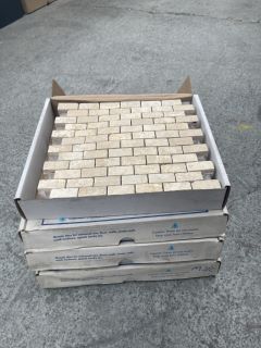 (COLLECTION ONLY) QTY OF NATURAL STONE 305MM SQUARE MOSAIC TILE SHEETS - RRP £400: LOCATION - D2