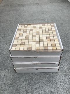 (COLLECTION ONLY) QTY OF NATURAL STONE 305MM SQUARE MOSAIC TILE SHEETS - RRP £400: LOCATION - D2