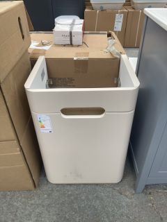 VITRA WALL HUNG 1 DOOR ILLUMINATED SINK UNIT IN CREAM 430 X 340 X 620MM - RRP £890: LOCATION - D3