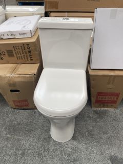 (COLLECTION ONLY) D-SHAPED CLOSED COUPLED W/C WITH CISTERN FITTINGS & SEAT - RRP £325: LOCATION - D4