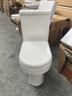 (COLLECTION ONLY) D-SHAPED CLOSED COUPLED W/C WITH CISTERN FITTINGS & SEAT - RRP £320: LOCATION - D4