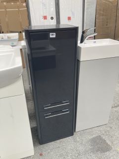 (COLLECTION ONLY) WALL HUNG 2 DOOR BATHROOM CABINET IN GLOSS GREY 1000 X 350 X 240MM - RRP £425: LOCATION - D2