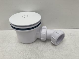 90MM FAST FLOW SHOWER TRAP IN WHITE WITH OUTLET ELBOW - RRP £90: LOCATION - RACKING 2