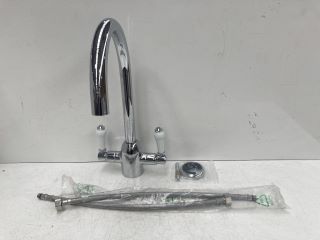 TRADITIONAL LEVER ACTION MONO KITCHEN SINK MIXER TAP IN CHROME - RRP £225: LOCATION - RACKING 2