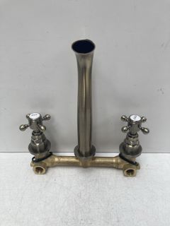 WALL MOUNTED BATH MIXER IN BRUSHED GOLD - RRP £255: LOCATION - RACKING 2