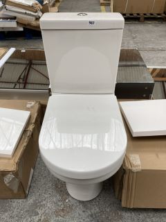 (COLLECTION ONLY) D SHAPED CLOSED COUPLED W/C WITH CISTERN FITTINGS AND SEAT - RRP £325: LOCATION - C4