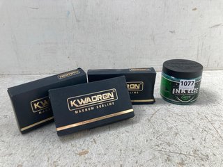 3 X BOXES OF KWADRON MAGNUM SUBLIME PROFESSIONAL TATTOOING NEEDLES TO ALSO INCLUDE TUB OF INKEEZE GREEN VERT TATTOO OINTMENT - (PLEASE NOTE: 18+YEARS ONLY. ID MAY BE REQUIRED): LOCATION - F5