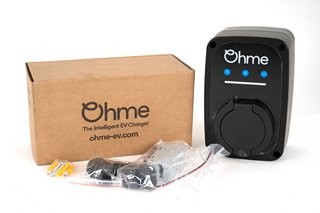 OHME EPOD 7.4KW HOME EV TYPE 2 CHARGER IN BLACK - RRP £435: LOCATION - BOOTH