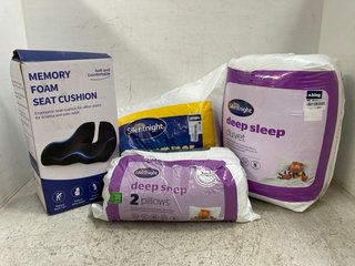 4 X ASSORTED HOUSEHOLD ITEMS TO INCLUDE SILENTNIGHT DEEP SLEEP SUPER KING DUVET: LOCATION - H14