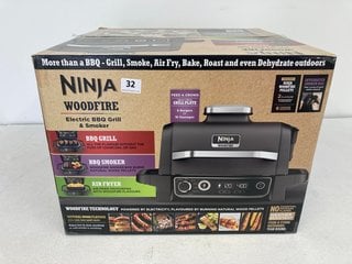 NINJA WOODFIRE ELECTRIC BBQ GRILL & SMOKER(SEALED) - MODEL OG701UK - RRP £350: LOCATION - BOOTH