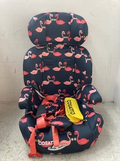 COSATTO ZOOMI GROUP 1/2/3 CAR SEAT IN PRETTY FLAMINGO - RRP £150.00: LOCATION - H7