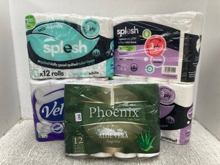 6 X MULTI-PACK TOILET ROLLS TO INCLUDE VELVET CLASSIC QUILTED TOILET ROLLS: LOCATION - G5