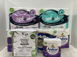 8 X MULTI-PACK TOILET ROLLS TO INCLUDE SPLESH ECO FRIENDLY TOILET ROLLS: LOCATION - G5