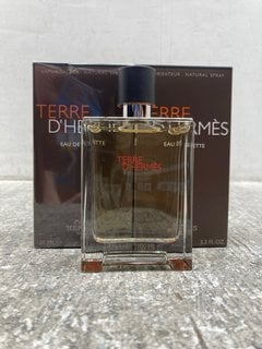 2 X HERMES TERRE D'HERMES EAU DE TOILETTE 100ML - RRP £160: LOCATION - G7