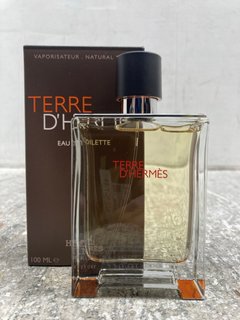 2 X HERMES TERRE D'HERMES EAU DE TOILETTE 100ML - RRP £160: LOCATION - G8