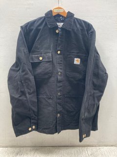 CARHARTT BLACK STONE WASHED MADDOCK JACKET SIZE UK XL - RRP £162: LOCATION - G10