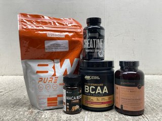 5 X ASSORTED SUPPLEMENTS TO INCLUDE OPTIMUM NUTRITION GOLD STANDARD BCAA - BBE:01/2026: LOCATION - G10