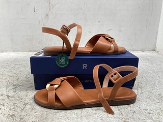 ROCKPORT YARA KNOT LEATHER SANDALS IN TAN - UK SIZE 7: LOCATION - G11