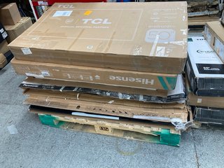 (COLLECTION ONLY) PALLET OF ASSORTED TV'S WITH PCB REMOVED (SPARES & REPAIRS): LOCATION - B3