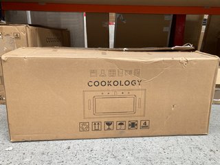 COOKOLOGY WHITE GLASS BUILT IN CANOPY COOKER HOOD MODEL BUGL900WH/A+ RRP £219.99: LOCATION - BR11