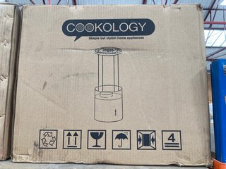 COOKOLOGY 35CM ISLAND COOKER HOOD: MODEL HICYL351BK - RRP £229: LOCATION - BR14