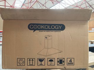 COOKOLOGY 90CM CHIMNEY COOKER HOOD: MODEL CH900SS/A - RRP £76: LOCATION - BR14