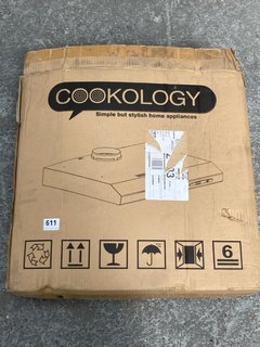 COOKOLOGY 50CM VISOR COOKER HOOD EXTRACTOR IN STAINLESS STEEL MODEL : VISOR500SS: LOCATION - A6