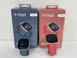 2 X FITBIT VERSA 4 SMARTWATCHES (WITH BOXES, STRAPS & CHARGER CABLES) [JPTM120486]