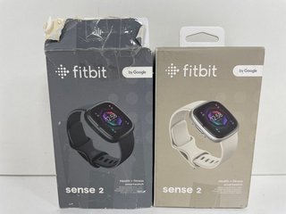 2 X FITBIT SENSE 2 SMARTWATCHES (WITH BOXES, STRAPS & CHARGER CABLES) [JPTM120353]