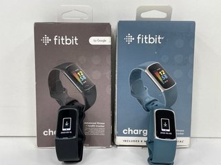 2 X FITBIT CHARGE 5 HEALTH & FITNESS TRACKERS (WITH BOXES & STRAPS) [JPTM120230]