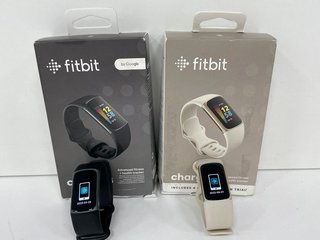 2 X FITBIT CHARGE 5 HEALTH & FITNESS TRACKERS: MODEL NO FB421 (WITH BOXES, STRAPS & CHARGER CABLES) [JPTM120199]