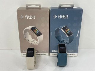 2 X FITBIT CHARGE 5 HEALTH & FITNESS TRACKERS (WITH BOXES, STRAPS & CHARGER CABLES) [JPTM120397]