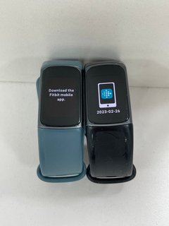 2 X FITBIT CHARGE 5 HEALTH & FITNESS TRACKERS: MODEL NO FB423 (WITH STRAPS & CHARGER CABLES) [JPTM120214]