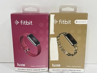 2 X FITBIT LUXE HEALTH & FITNESS TRACKERS (WITH BOXES, STRAPS & CHARGING CABLES) [JPTM120302]