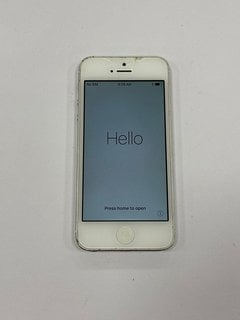 APPLE IPHONE 5 16 GB SMARTPHONE IN SILVER: MODEL NO A1429 (UNIT ONLY) [JPTM120167]