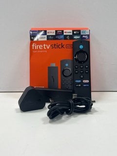 AMAZON FIRE TV STICK LITE TV STREAMING BOX (ORIGINAL RRP - £34.99) IN BLACK: MODEL NO S3L46N (BOXED WITH REMOTE, HDMI + ADAPTER CABLE, PLUG + POWER CABLE) [JPTM118566]