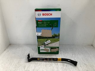 2 X ASSORTED TOOL ITEMS TO INCLUDE BOSCH EASY GRASS CUT 26 CORDED GRASS TRIMMER: LOCATION - E18