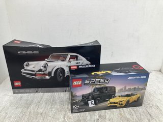 LEGO SPEED CHAMPIONS MERCEDES AMG G 63 AND SL 63 BUILD KIT MODEL: 76924 TO INCLUDE LEGO PORSCHE 911 CAR BUILD KIT MODEL: 10295: LOCATION - F6