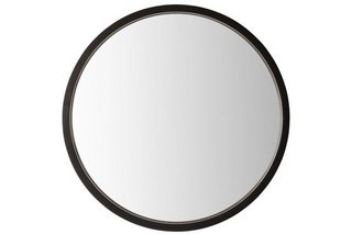 BOHO BOUTIQUE ROUND MIRROR IN BLACK 900MM DIA - RRP £419: LOCATION - D2