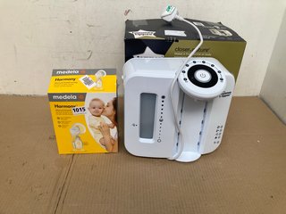 MEDELA HARMONY MANUAL BREAST PUMP TO INCLUDE TOMMEE TIPPEE CLOSER TO NATURE PERFECT PREP MACHINE IN WHITE: LOCATION - BR1