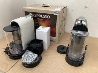 2 X NESPRESSO CITIZ & MILK COFFEE MACHINE IN BLACK AND WHITE: LOCATION - BR3