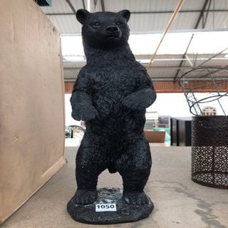 STANDING BEAR HOME DECOR ORNAMENT IN BLACK FINISH: LOCATION - BR4